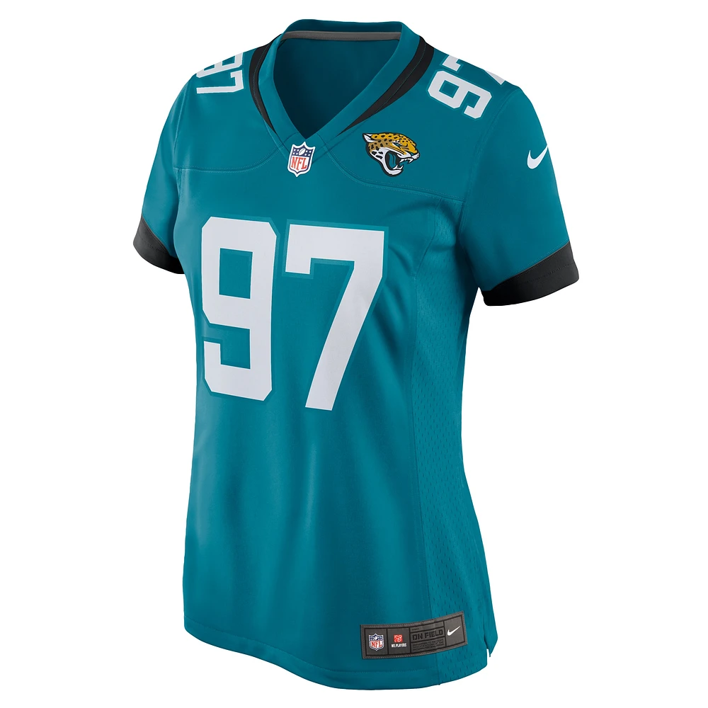 Women's Nike Henry Mondeaux  Teal Jacksonville Jaguars Game Jersey