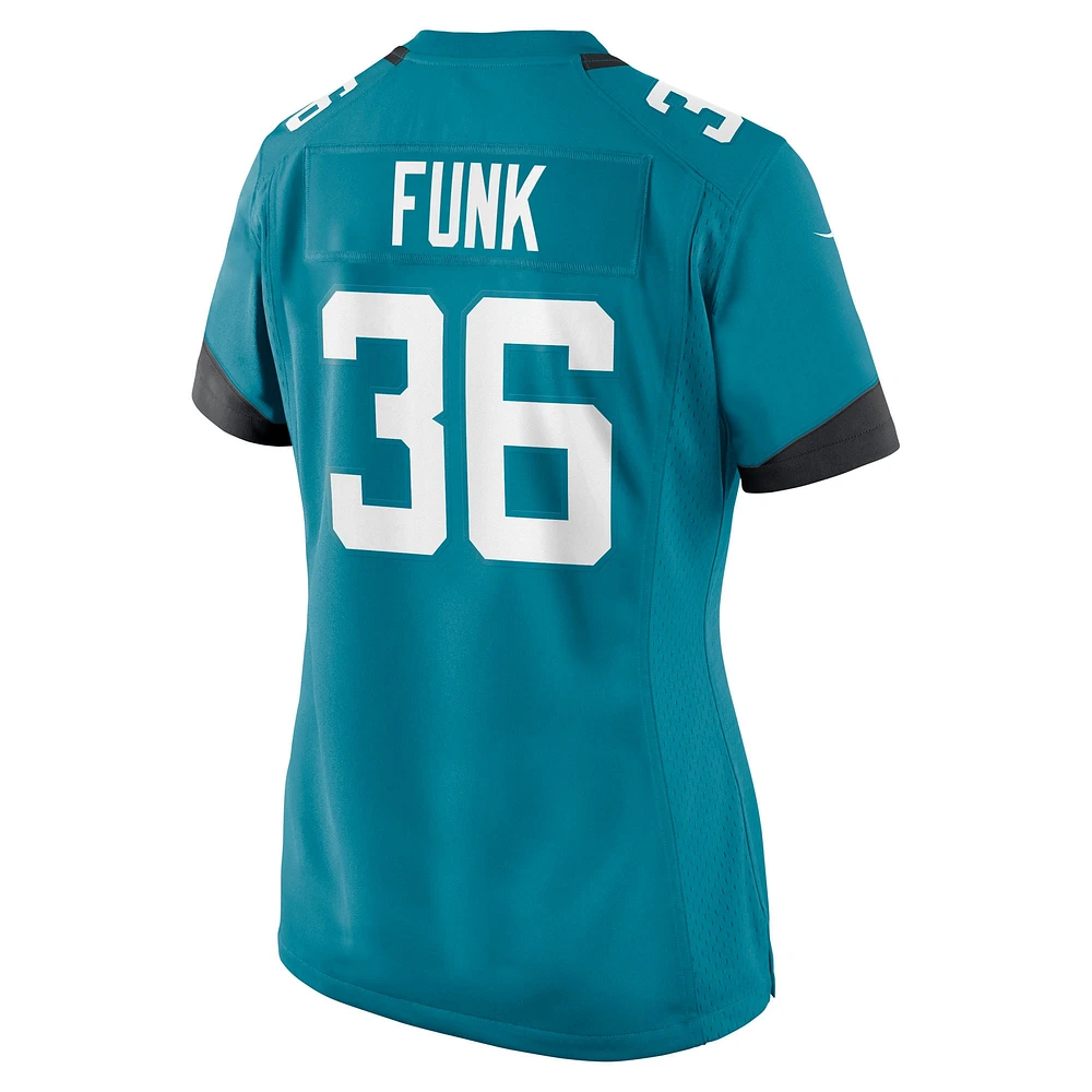 Maillot de match Nike Jake Funk Teal Jacksonville Jaguars pour femme