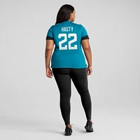 Maillot de joueur jeu Nike Jamycal Hasty Teal des Jacksonville Jaguars pour femme