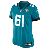 Maillot de match Nike Jerome Carvin Teal Jacksonville Jaguars pour femme