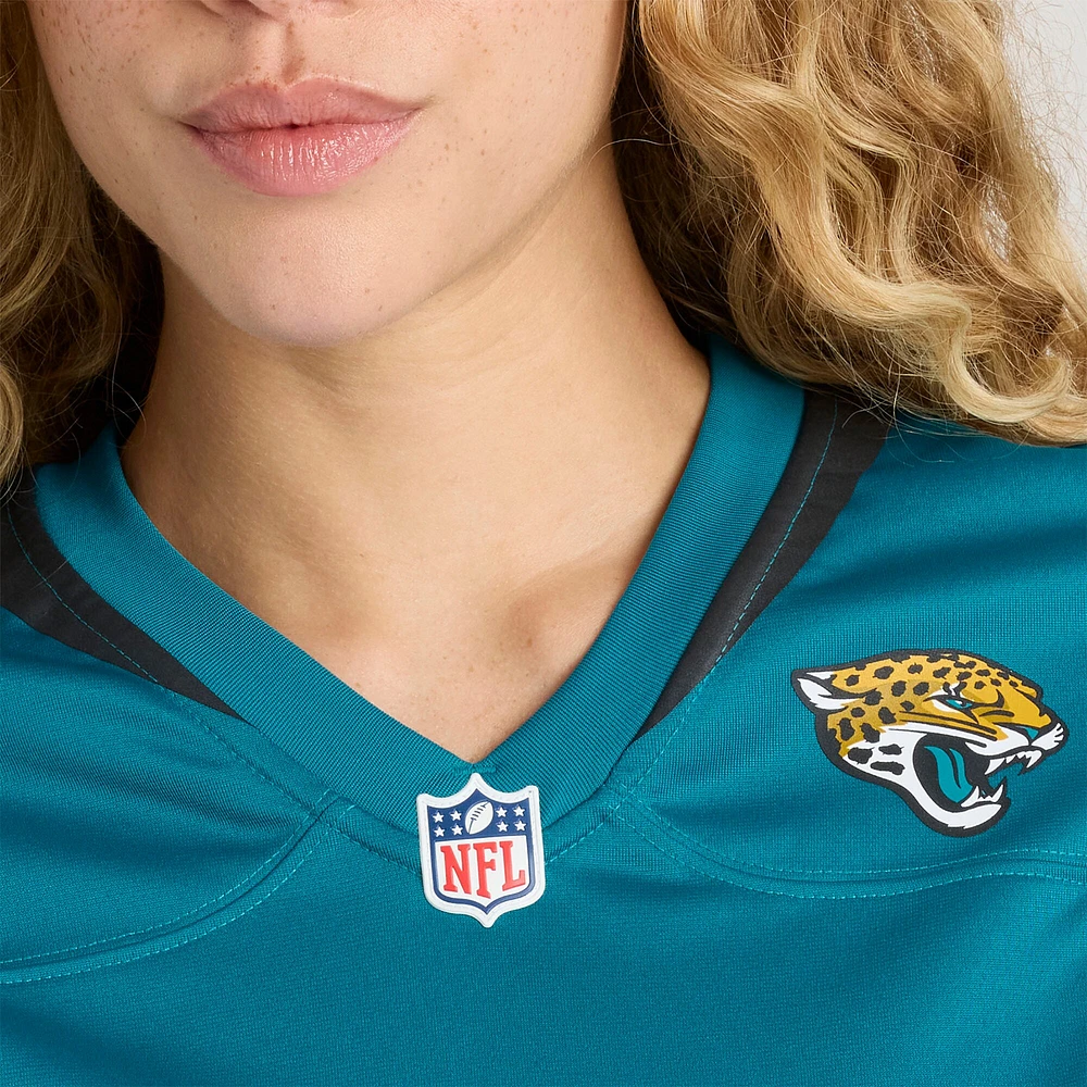 Maillot de match Nike Jerome Carvin Teal Jacksonville Jaguars pour femme