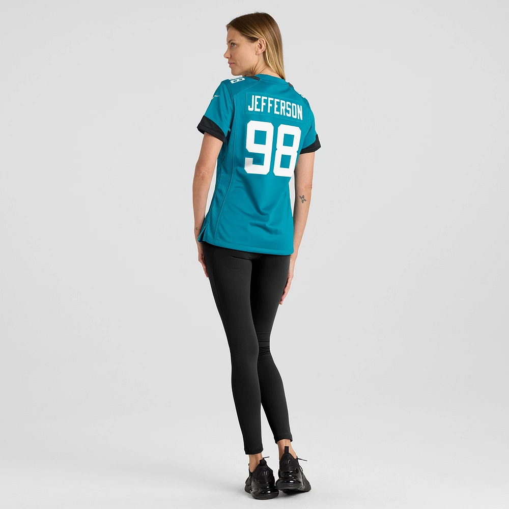 Women's Nike Jordan Jefferson  Teal Jacksonville Jaguars Game Jersey