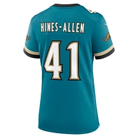 Women's Nike Josh Hines-Allen Teal Jacksonville Jaguars Prowler Throwback Game Jersey
