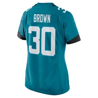 Maillot de joueur jeu des Jacksonville Jaguars Nike Montaric marron sarcelle pour femme