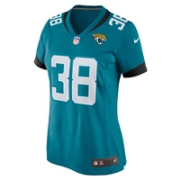 Maillot Nike Riley Patterson pour femme, bleu sarcelle, Jacksonville Jaguars Team Game
