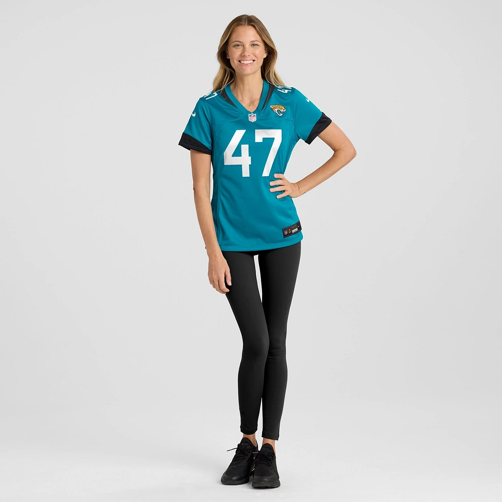 Women's Nike Teal De'Shaan Dixon Jacksonville Jaguars Game Player Jersey