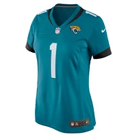 Maillot de match Nike Travis Etienne pour femme, sarcelle, Jacksonville Jaguars
