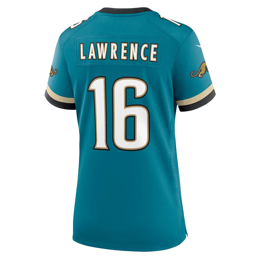 Women's Nike Trevor Lawrence Teal Jacksonville Jaguars Prowler Throwback Game Jersey