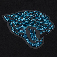 Women's Pro Standard Black Jacksonville Jaguars Jeweled Cropped Pullover Hoodie