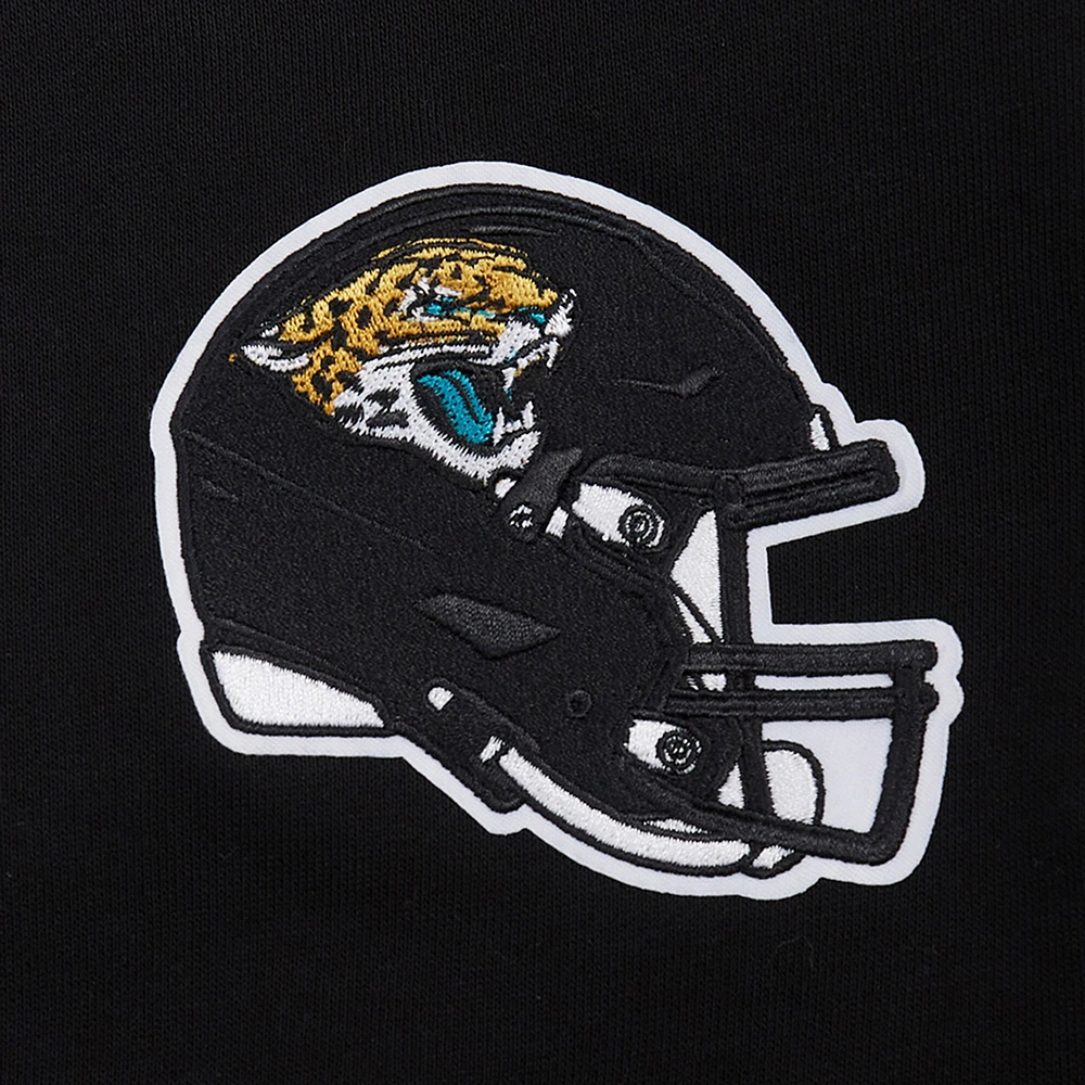 Women's Pro Standard Black Jacksonville Jaguars Jeweled Cropped Pullover Hoodie