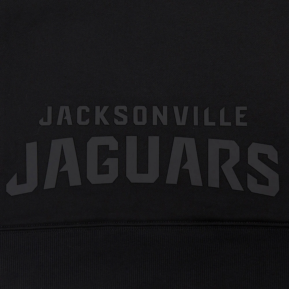 Women's Pro Standard Black Jacksonville Jaguars Jeweled Cropped Pullover Hoodie