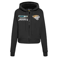 Women's Pro Standard Black Jacksonville Jaguars Split Logo Full-Zip Hoodie