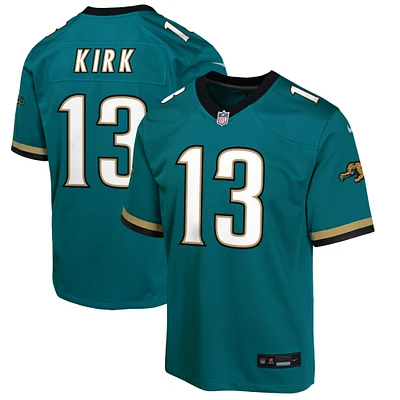 Maillot de jeu joueur Nike Christian Kirk Teal Jacksonville Jaguars Prowler Throwback pour jeunes