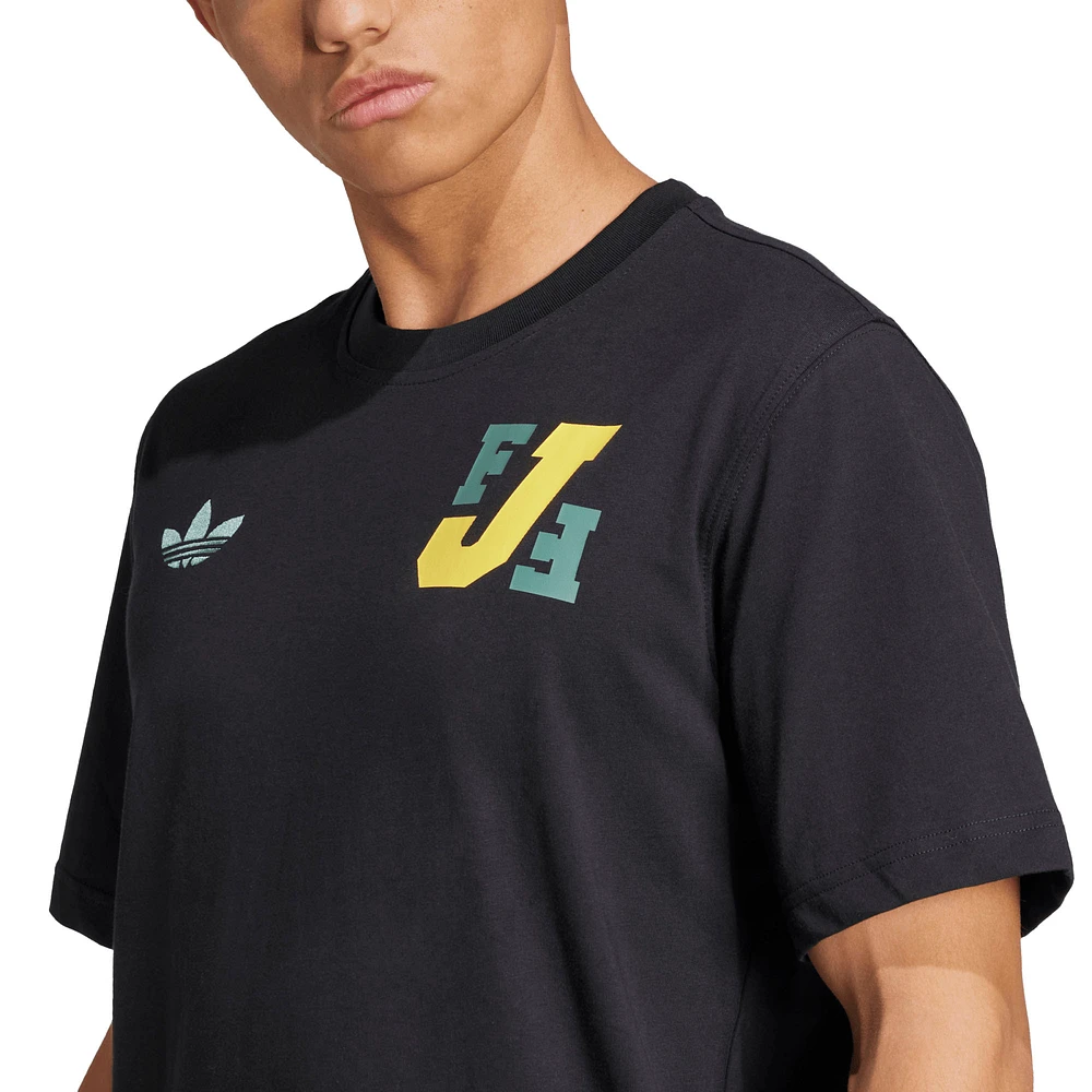 Men's adidas Black Jamaica National Team Varsity Pack T-Shirt