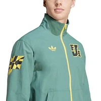 Men's adidas Green Jamaica National Team Varsity Pack Full-Zip Track Top