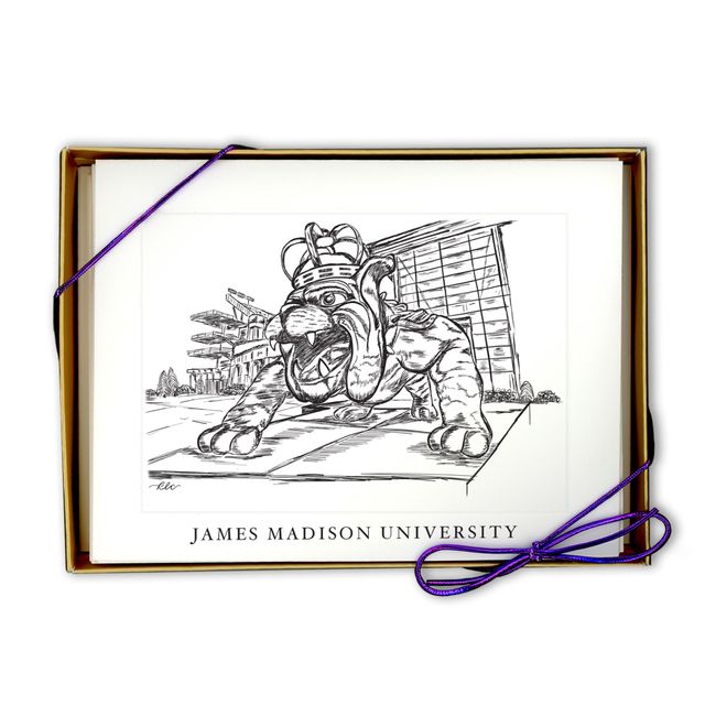James Madison Dukes Lot de 10 cartes de correspondance avec statue de chien Duke