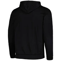 Men's Colosseum Black James Madison Dukes Blackout 3.0 Pullover Hoodie