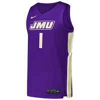 Men's Nike #1 Purple James Madison Dukes  Replica Basketball Jersey