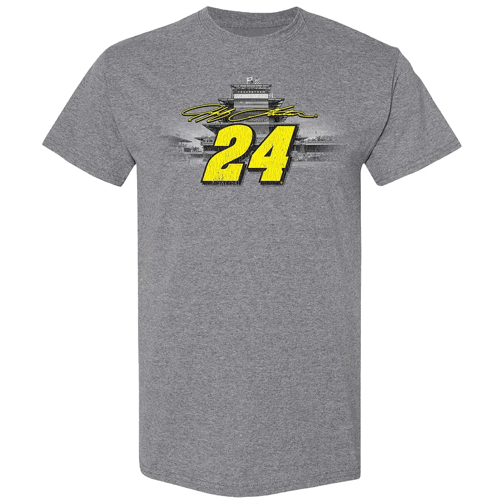 Men's Hendrick Motorsports Team Collection Heather Charcoal Jeff Gordon 1994 Indy Brickyard 400 Winner T-Shirt