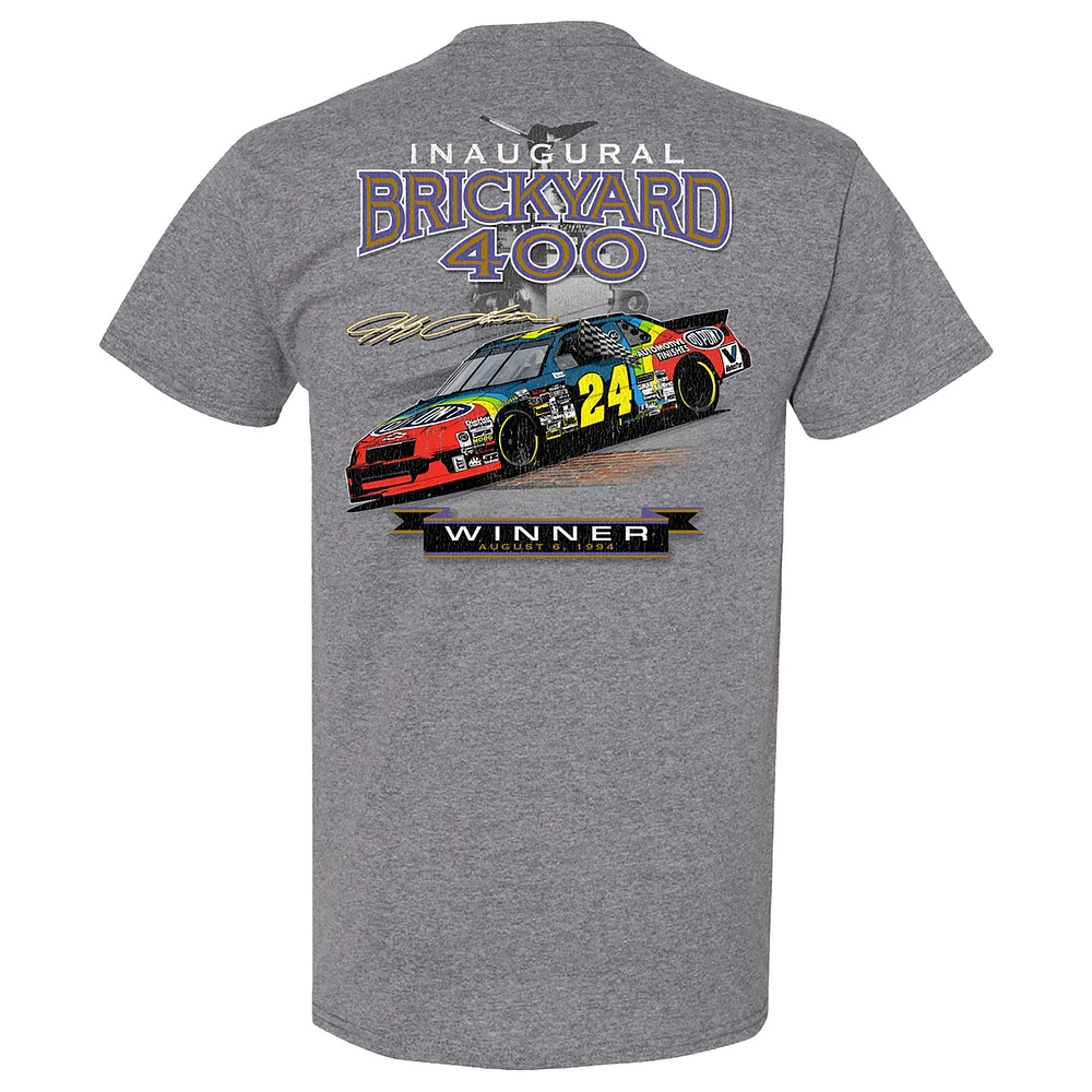 Men's Hendrick Motorsports Team Collection Heather Charcoal Jeff Gordon 1994 Indy Brickyard 400 Winner T-Shirt