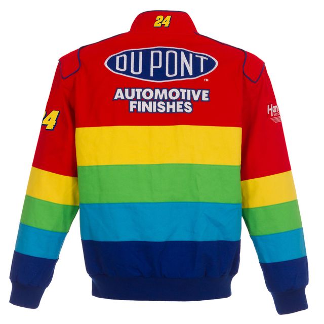 JH Design Veste d'uniforme en sergé Jeff Gordon rouge/bleu pour homme