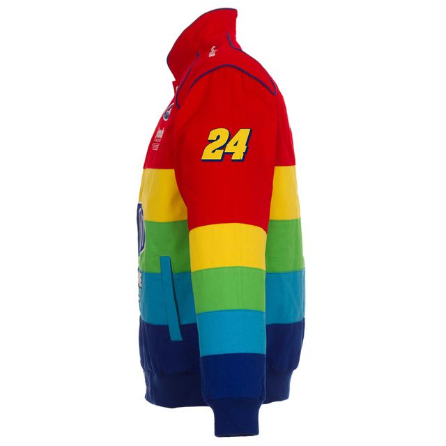 JH Design Veste d'uniforme en sergé Jeff Gordon rouge/bleu pour homme