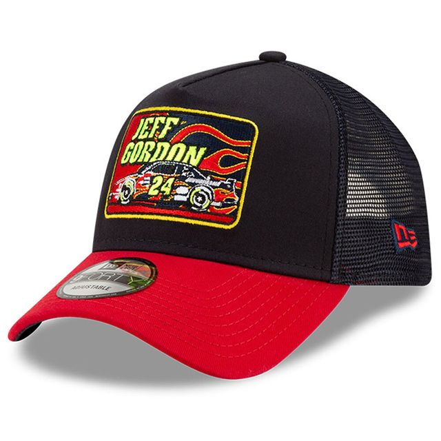Casquette ajustable A-Frame Jeff Gordon Legends 9FORTY New Era pour homme, bleu marine/rouge