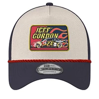 Men's New Era Stone/Navy Jeff Gordon 9FORTY Rope Adjustable Hat