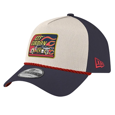Casquette ajustable Jeff Gordon 9FORTY Rope pour homme de New Era bleu marine