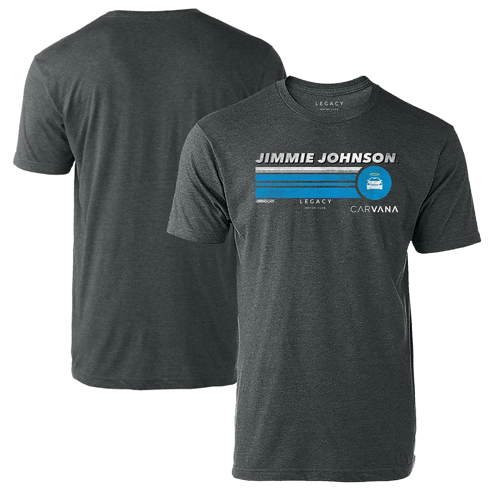 T-shirt pour homme LEGACY Motor Club Team Collection Heather Charcoal Jimmie Johnson Hot Lap