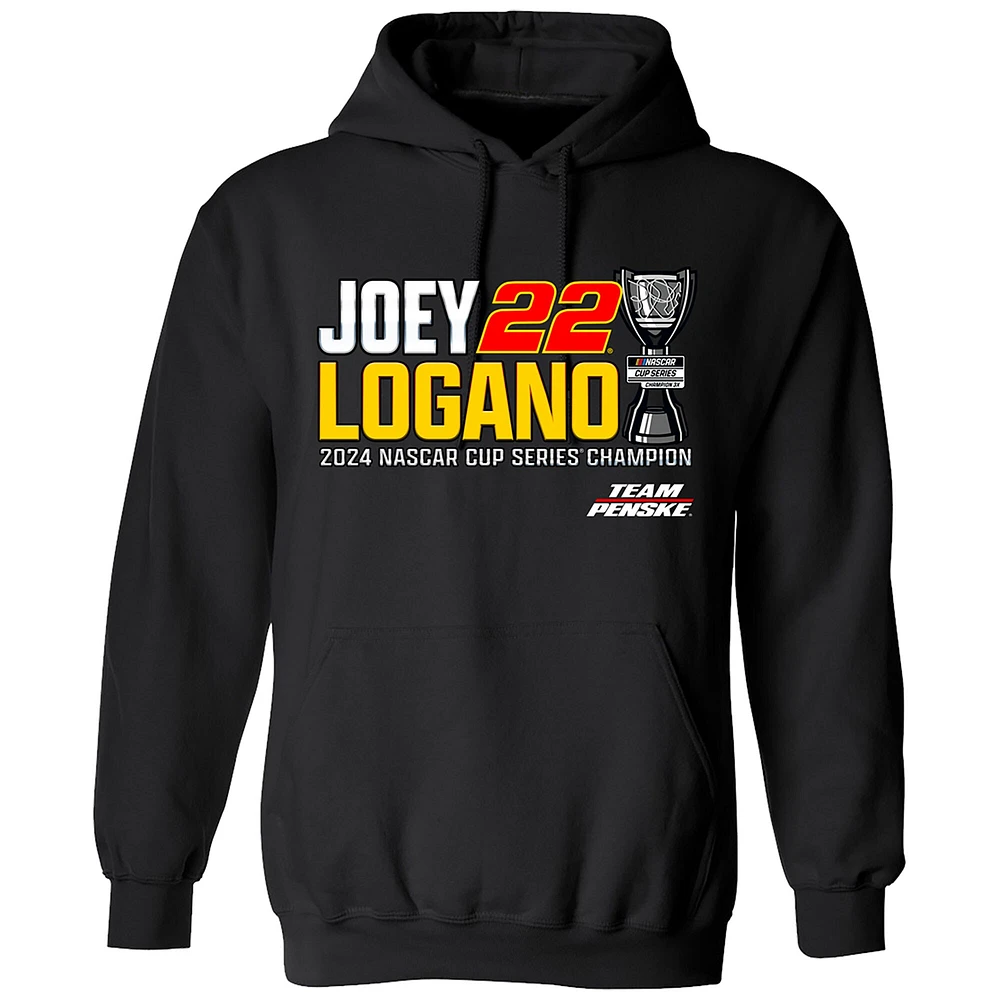 Men's Team Penske Black Joey Logano 2024 NASCAR Cup Series Champion Pullover Hoodie