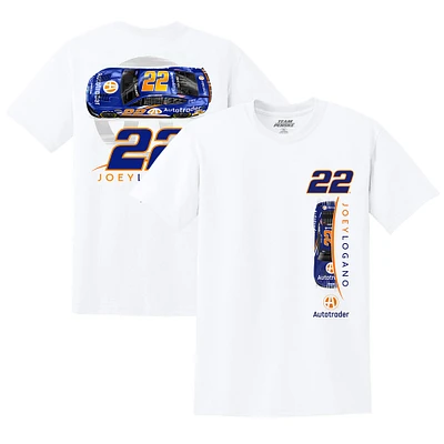 T-shirt blanc pour homme de l'équipe Penske, Joey Logano Autotrader