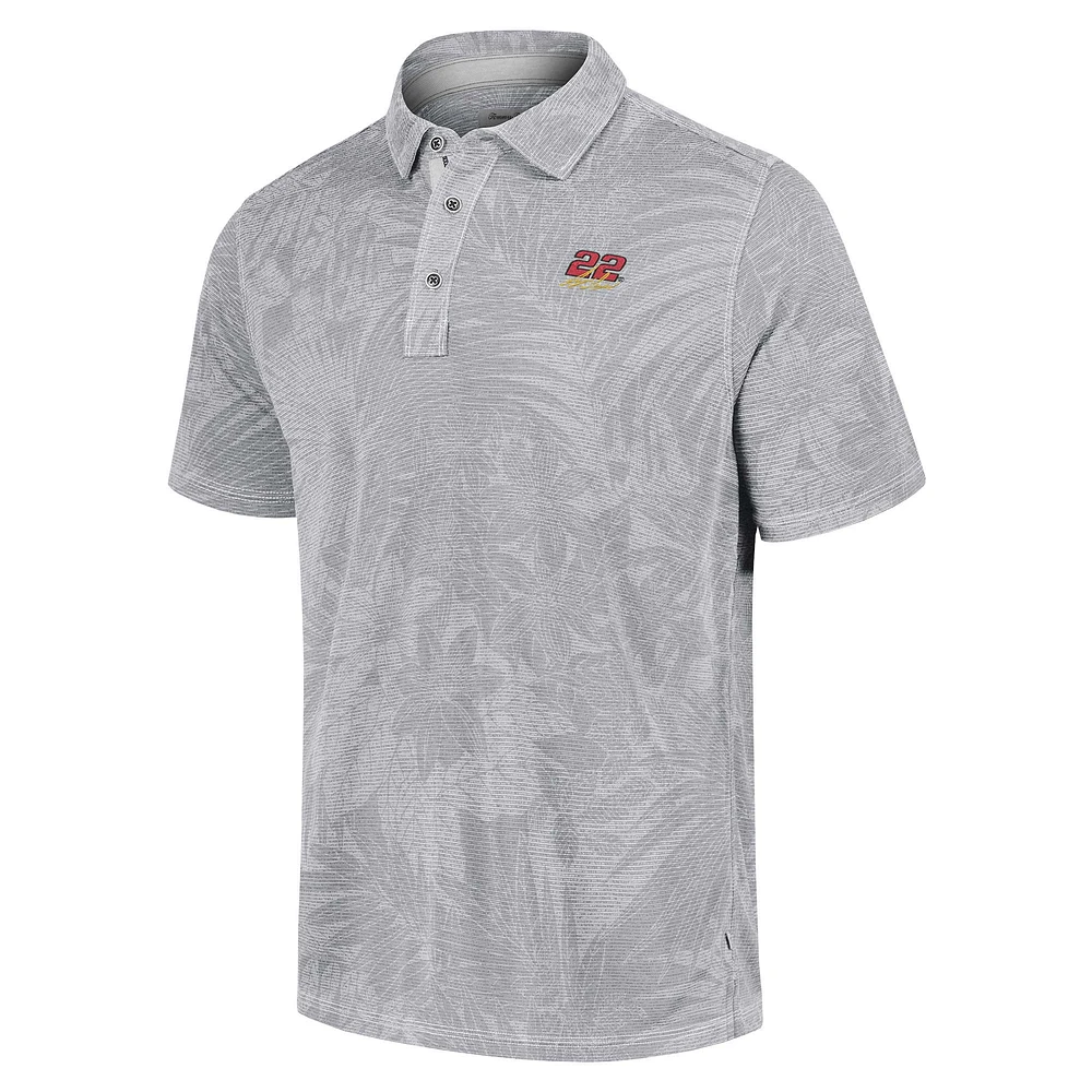 Polo Tommy Bahama gris Joey Logano Santiago Paradise pour hommes
