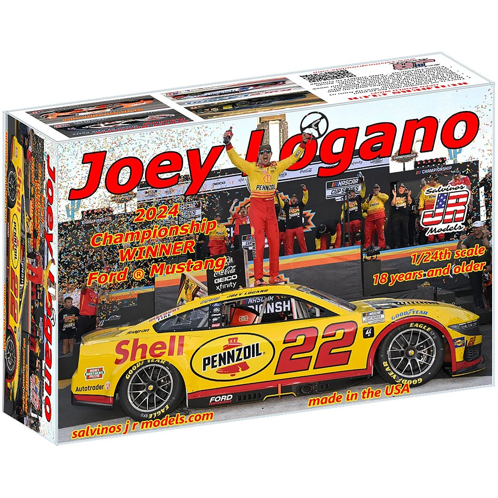 Kit de voiture miniature 1:24 Joey Logano, champion de la NASCAR Cup Series 2024 de Salvinos JR Models
