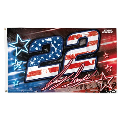 WinCraft Joey Logano Patriotic 3' x 5' Drapeau de luxe unilatéral