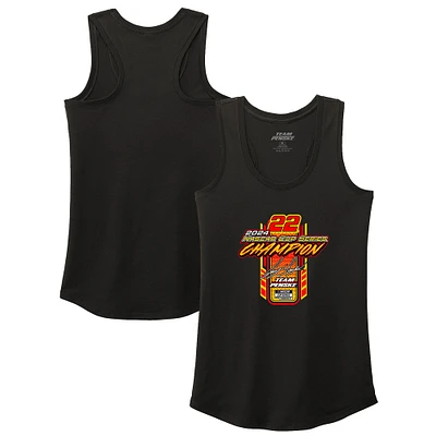Débardeur de style vie noir l'équipe féminine Penske Joey Logano, champion la NASCAR Cup Series 2024