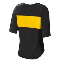 Women's Touch Black Joey Logano Lead Off Henley T-Shirt