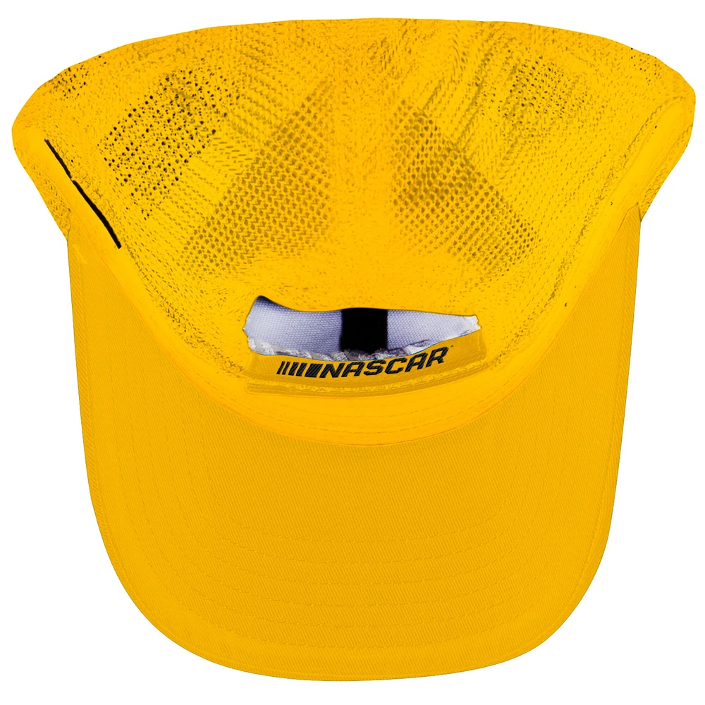 Youth Checkered Flag Sports Yellow Joey Logano Shell-Pennzoil Adjustable Trucker Hat