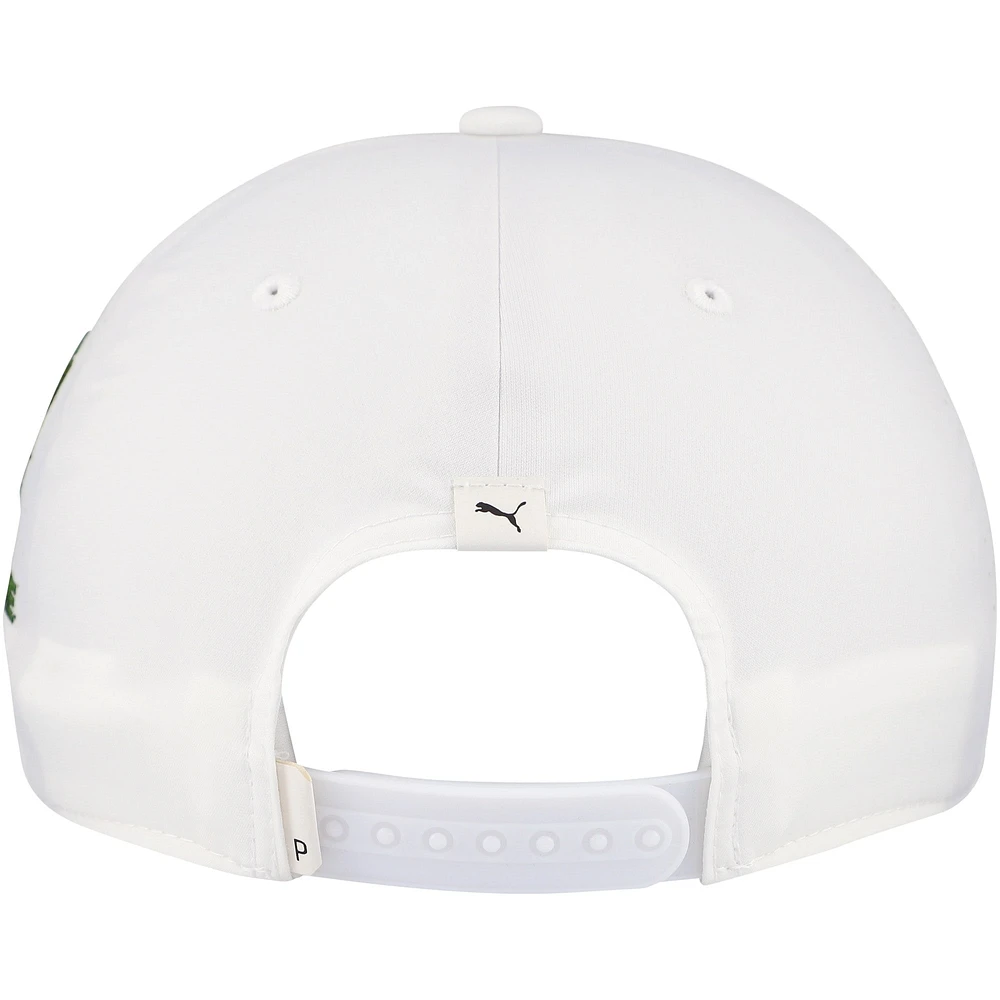 Casquette réglable Puma John Deere Classic Tech Flexfit blanche pour hommes