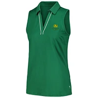 Women's Puma Green John Deere Classic CLOUDSPUN Piped Sleeveless Polo