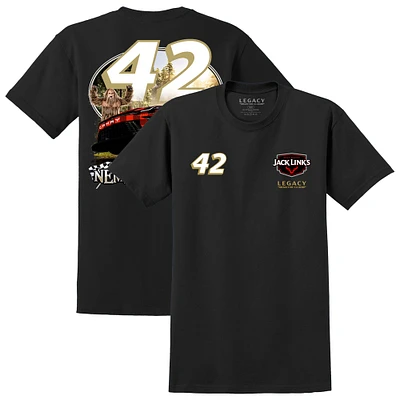 T-shirt noir pour homme LEGACY Motor Club Team Collection John Hunter Nemechek Jack Link's Car