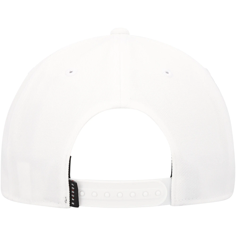 Men's Jordan Brand White Pro Jumpman Snapback Hat