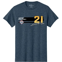 Men's E2 Apparel Heather Navy Josh Berry Motorcraft Car T-Shirt
