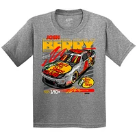 Youth JR Motorsports Official Team Apparel Heather Gray Josh Berry 2023 #8 Bass Pro Shops T-Shirt