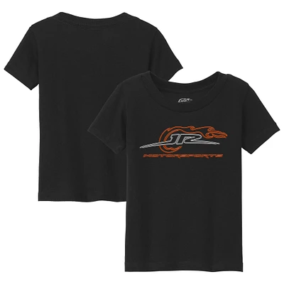 T-shirt noir avec logo fluo pour tout-petits de l'équipe officielle JR Motorsports