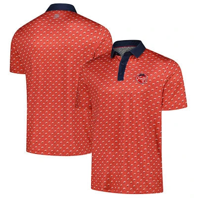 Men's Flag & Anthem  Red Jupiter Links Golf Club All-Over Logo Polo