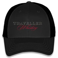 Men's JR Motorsports Official Team Apparel Black Justin Allgaier Traveller Whiskey Sponsor Adjustable Hat