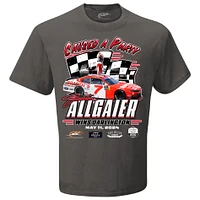 Men's JR Motorsports Official Team Apparel Charcoal Justin Allgaier Darlington Xfinity Series Race Win T-Shirt