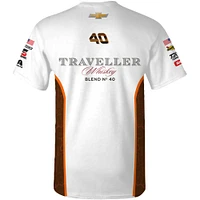 Men's JR Motorsports Official Team Apparel White Justin Allgaier Traveller Whiskey Sublimated Uniform T-Shirt