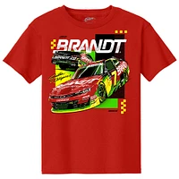 Youth JR Motorsports Official Team Apparel Red Justin Allgaier Brandt Car T-Shirt